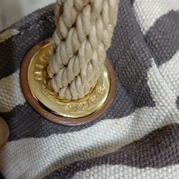 Michael Kors Zebra Print Canvas Shoulder Bag Satchel - Picture 8 of 11